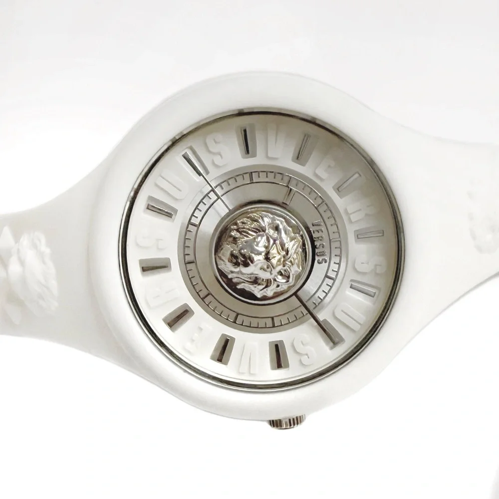 Versace Versus Fire Island White Silver Lion Head Watch NTW